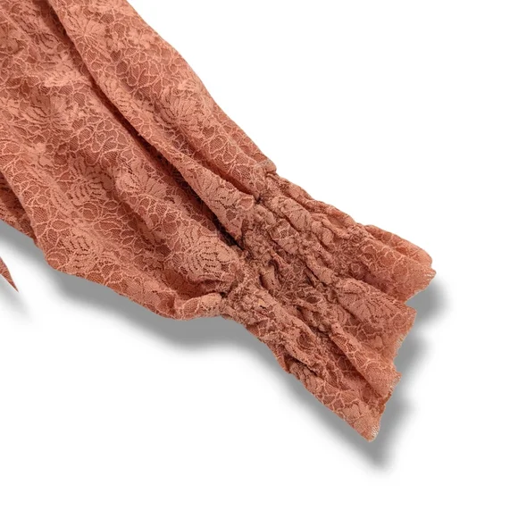 NWT Free People Emily Savannah Red Off-Shoulder Crop Top, Sz L - Picture 9 of 13